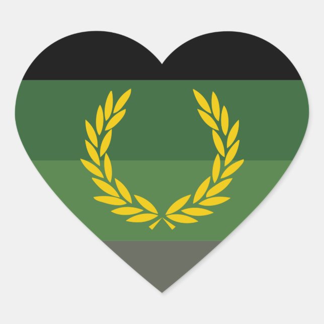 MILITÄRISCHER EINHEITSPREIS Herz-Aufkleber (Vorderseite)