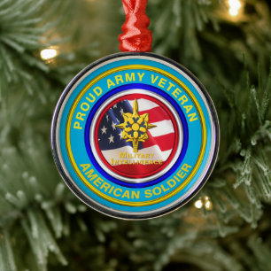 Militärischer Geheimdienst Veteran Keepake Christ Ornament Aus Metall