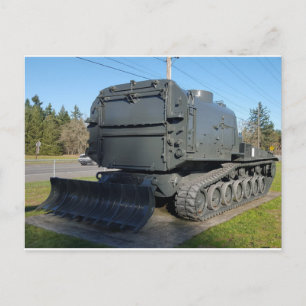 Militärischer gepanzerter Bulldozer Postkarte