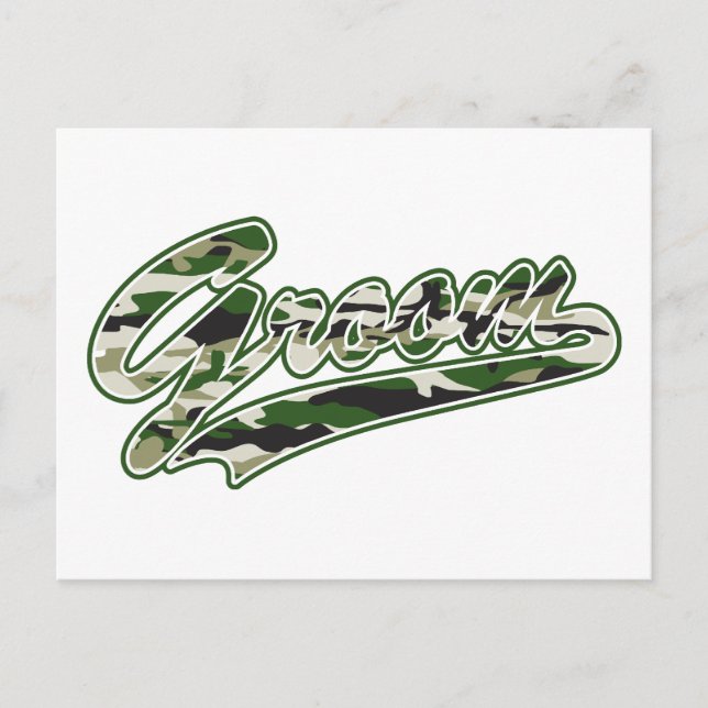 Militärischer Groom Postkarte (Vorderseite)