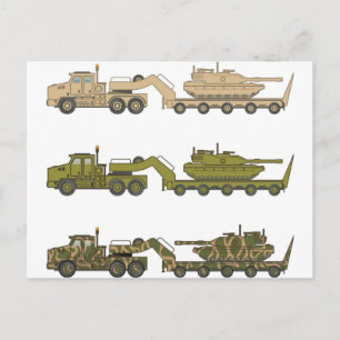 militärischer LKW-Abzugbehälter Postkarte
