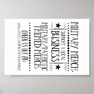 Militärischer Merch. Werbeplakat Poster