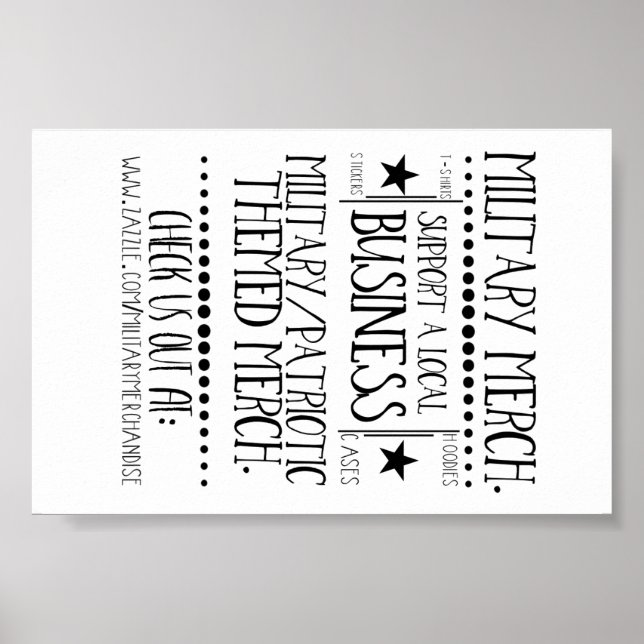 Militärischer Merch. Werbeplakat Poster (Vorne)