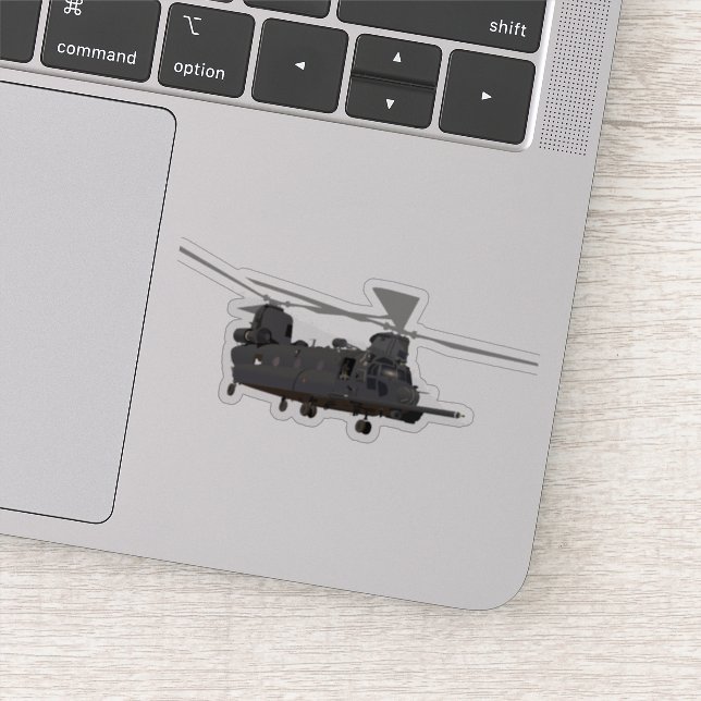 Militärischer MH-47 Chinook-Hubschrauber Aufkleber (Detail)