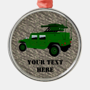 Militärischer Offroad-Truck-Raketenwerfer Ornament Aus Metall