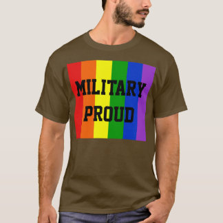 Militärischer Proud Gay Rainbow Dark T - Shirt