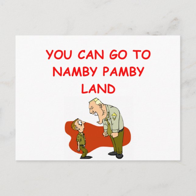 militärischer Spaß Postkarte (Vorderseite)