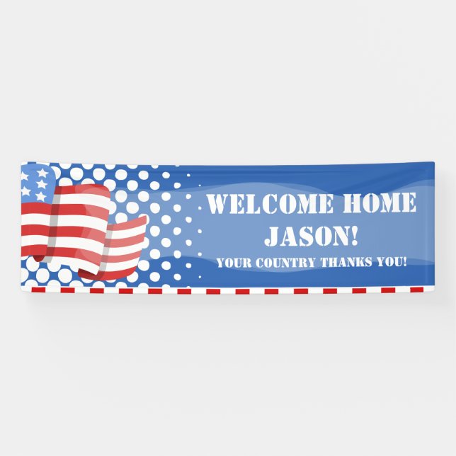 Militärisches Banner der personalisierten amerikan (Horizontal)