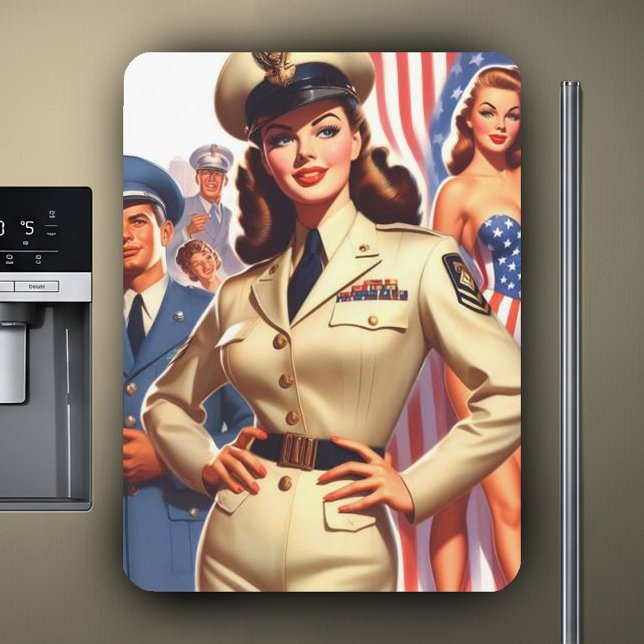 Militärisches Button im Retro-System Magnet (Von Creator hochgeladen)