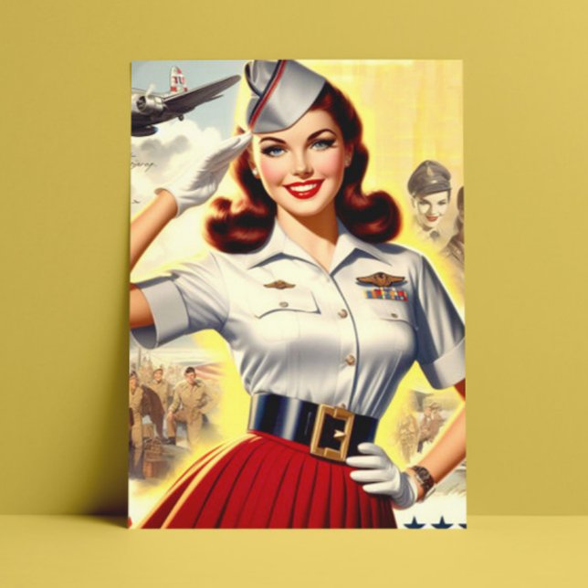 Militärisches Button im Retro-System Postkarte (Von Creator hochgeladen)