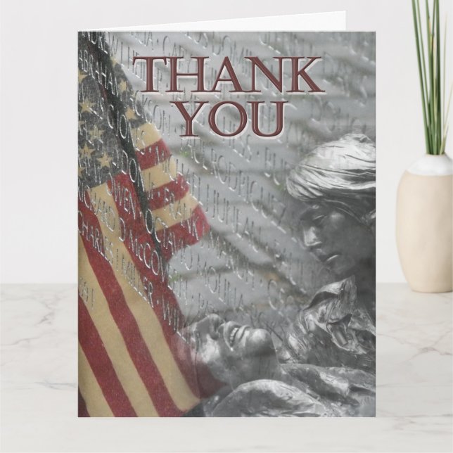 Militärisches Dankeschön Kartenvorlage Dankeskarte (Vorderseite)