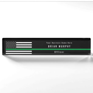 Militärisches dünnes Grenze-Flagge-Monogramm Namensplakette