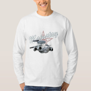 Militärisches Flugzeug des Cartoon T-Shirt