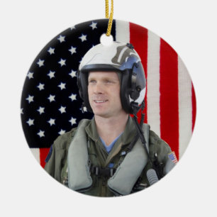 Militärisches Foto Keramik Ornament