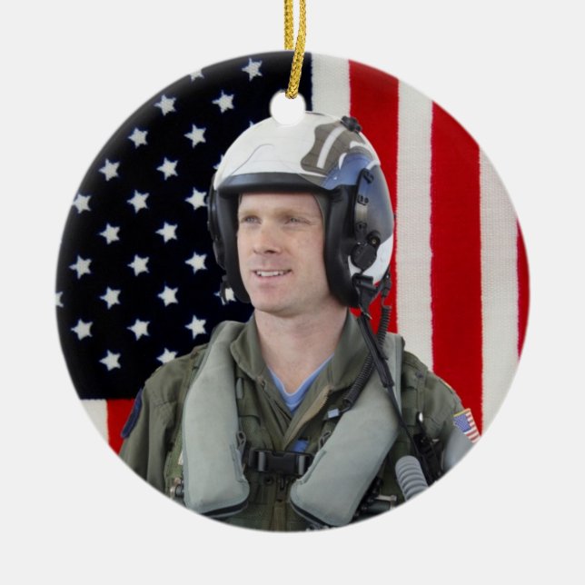 Militärisches Foto Keramik Ornament (Vorne)