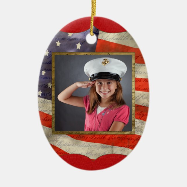 Militärisches Foto Keramikornament (Vorne)