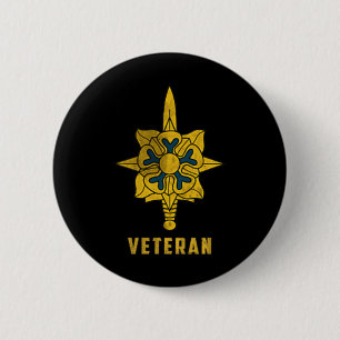 Militärisches Geheimdienstkorps Veteran Logo Papa Button