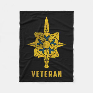 Militärisches Geheimdienstkorps Veteran Logo Papa  Fleecedecke