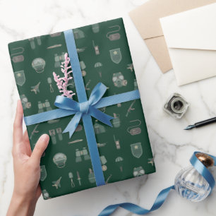 Militärisches Geschenkpapier, patriotisches Tarn-G Geschenkpapier