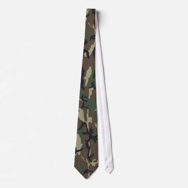 Militärisches Green Camouflage-Muster Krawatte (Vorderseite)