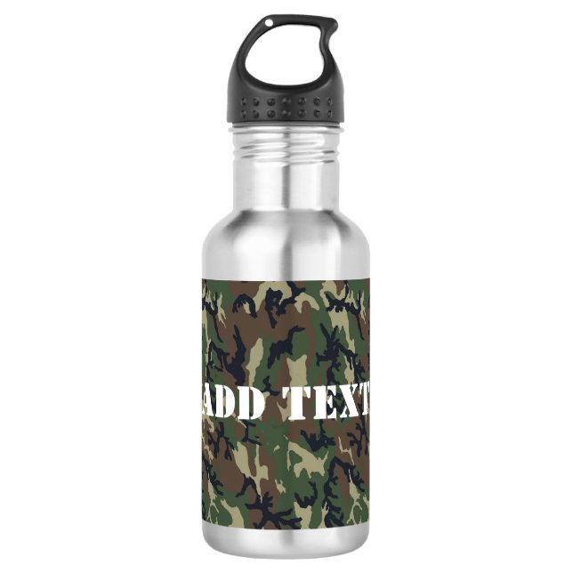 Militärisches Green Camouflage-Muster Trinkflasche (Vorderseite)