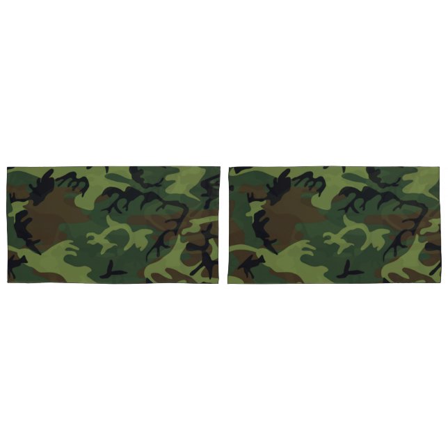 Militärisches Green Camouflage Musterpattern Muste Kissenbezug (Vorderseite-Set)