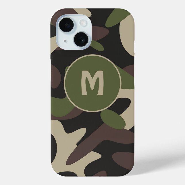 Militärisches, grün-braunes Muster Case-Mate iPhone Hülle (Rückseite)