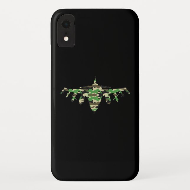 Militärisches Jet Tarnkampfflugzeug Silhouette Case-Mate iPhone Hülle (Rückseite)