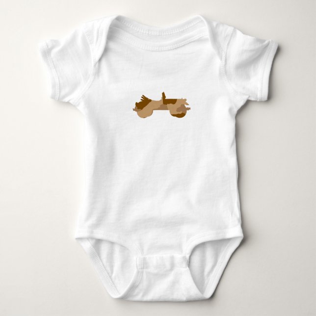 militärisches Tarnkappenfahrzeug Baby Strampler (Vorderseite)