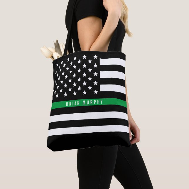 Militärisches Thin Green Line-Monogramm Tasche (Von Nahem)