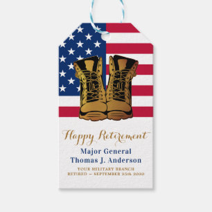 Militärisches US-amerikanisches Flag Boots Retirem Geschenkanhänger