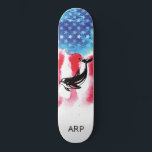 *~* Militärisches Veterinäramt DOPHIN Rotes Weißes Skateboard<br><div class="desc">*Energetisch Enhanced / Imbuds COSMIC DOLPHIN Silhouette auf amerikanischer Flagge * Patriotische Amerikanische Flagge mit COSMIC DOLPHIN Silhouette . . Dieses Design zeigt die US Flag American Flag auch bekannt als Old Glory und US Flagge. Dieses Watercolor American Flag Design beinhaltet die Farben Red White Blue in Form von Sternen...</div>
