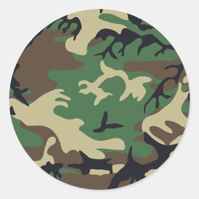 Militärisches Vorgehen Runder Aufkleber (Vorderseite)