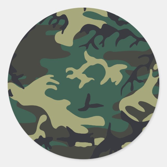 Militärisches Vorgehen Runder Aufkleber (Vorderseite)