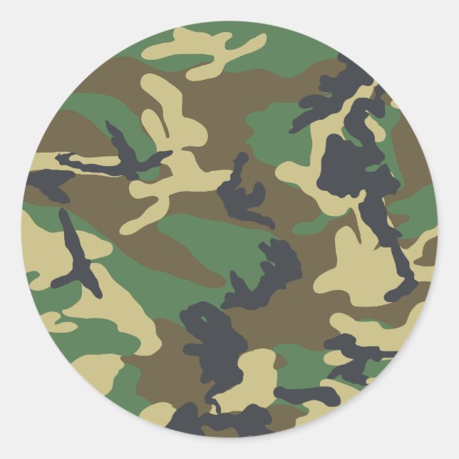 Militärisches Vorgehen Runder Aufkleber (Vorderseite)