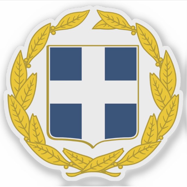 Militärisches Wappen Griechenlands (1975-1975) Aufkleber (Vorderseite)