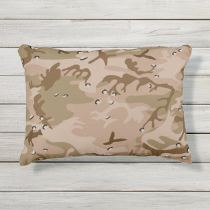 Militärisches Wüstenbraun-Tarnmuster 12x16 Kissen Für Draußen