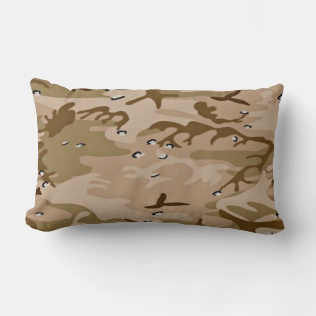 Militärisches Wüstensand-Camouflage-Kissen Lendenkissen (Vorderseite)