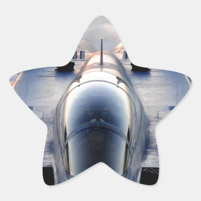 Militärjet Stern-Aufkleber (Vorderseite)