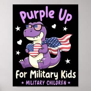 Militärkind Dinosaurier lila für das Militär Poster