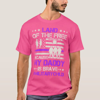 Militärkind Monat Lila Land des freien Da T-Shirt