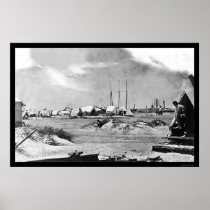 Militärlager auf der Insel Morris, SC 1863 Poster