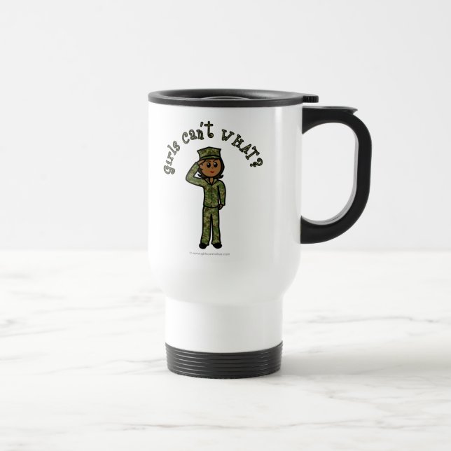Militärmädchen - dunkel reisebecher (Rechts)