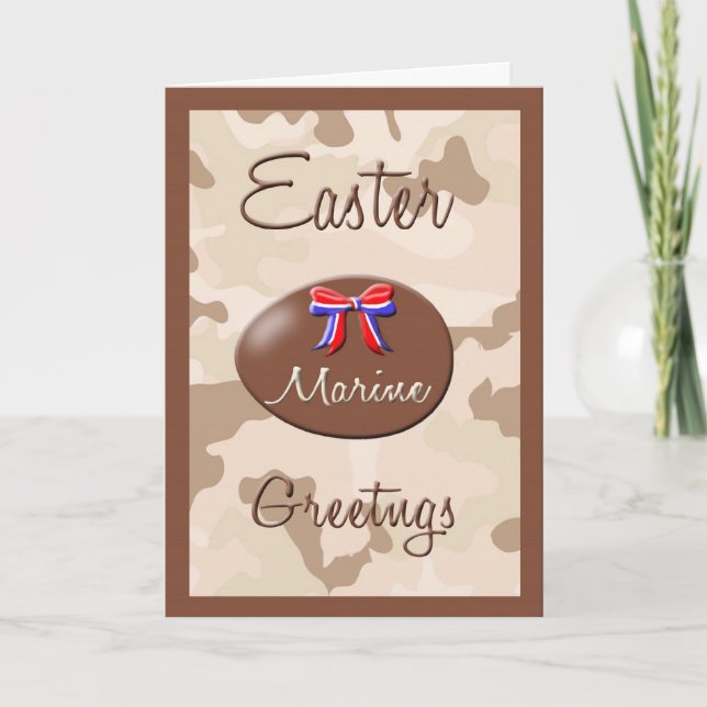 Militärmarineschokoladen-Ei-Ostern-Karte Feiertagskarte (Vorderseite)