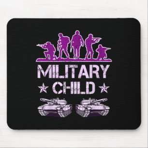 Militärmonat für Kinder, die Camouflage Lila haben Mousepad