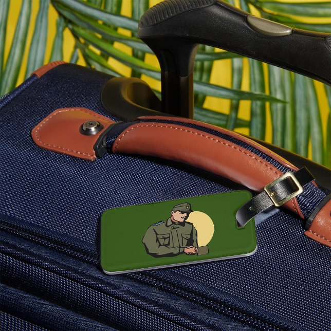 Militäroffizier Retro Army Soldier Gepäckanhänger (Von Creator hochgeladen)