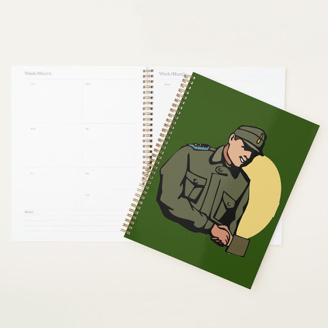 Militäroffizier Retro Army Soldier Planer (Von Creator hochgeladen)