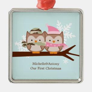 Militärpaar-Weihnachtsverzierungen Ornament Aus Metall
