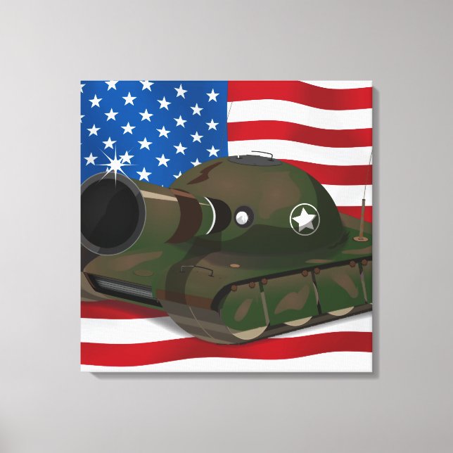 Militärpanzer Leinwanddruck (Vorderseite)