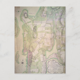 Militärplan Newport, 1777 Postkarte